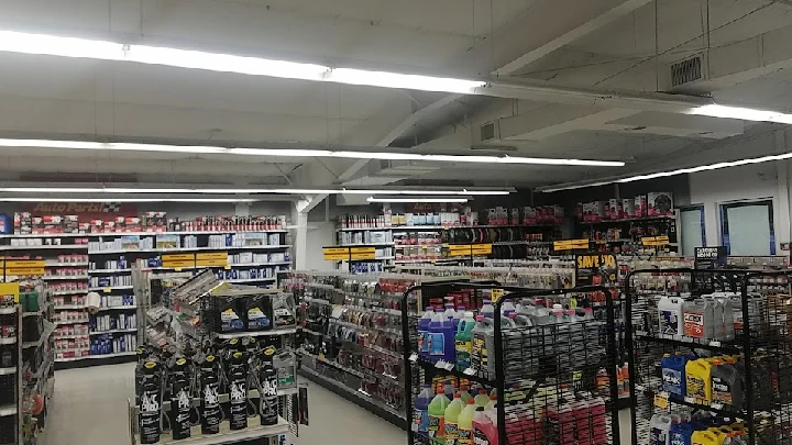 Advance Auto Parts store interior with auto supplies.