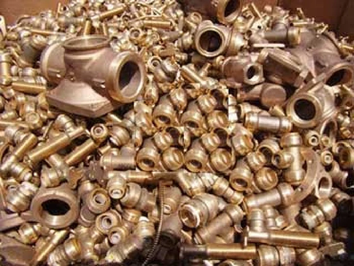 Brass fittings and components for recycling.