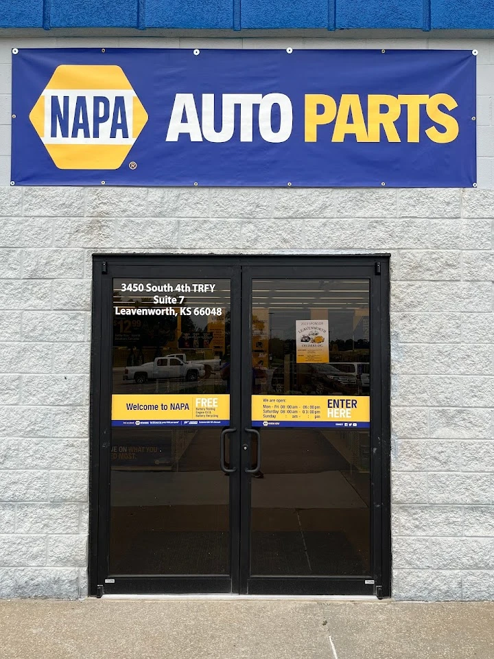 NAPA Auto Parts store entrance and signage.