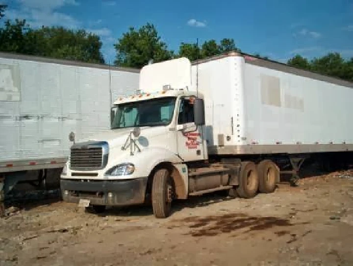 Old Dominion Metals truck parked at recycling site.