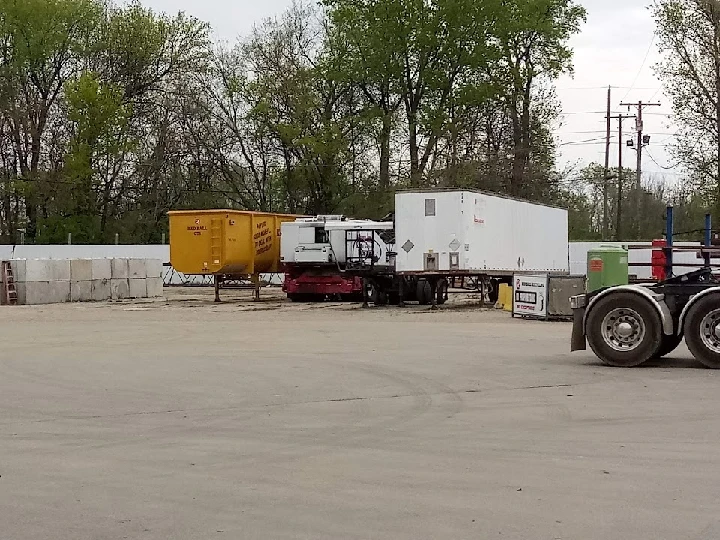 Recycling containers at Red Ball Recycling facility.