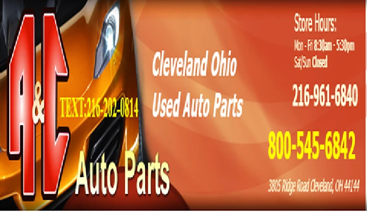 A&C Auto Parts logo with contact info and store hours.