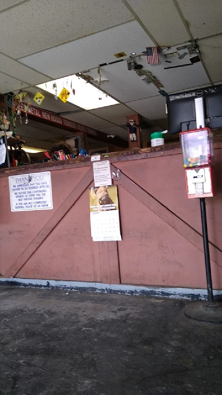 Counter and calendar at J and B Used Auto Parts.