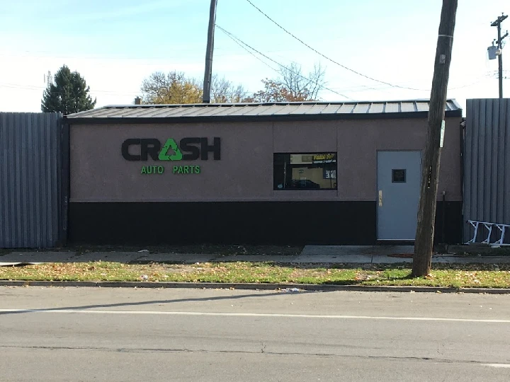 Crash Auto Parts building exterior view.