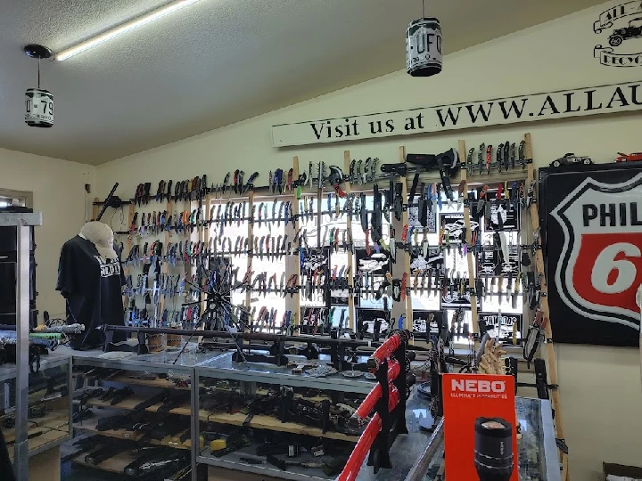 Display of tools and memorabilia at All Auto Recyclers.