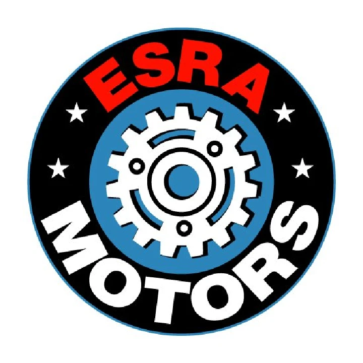 Logo of Esra Motors featuring a gear design.