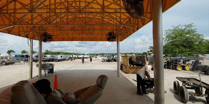 Outdoor vehicle salvage area at U-Pull-&-Pay Orlando.