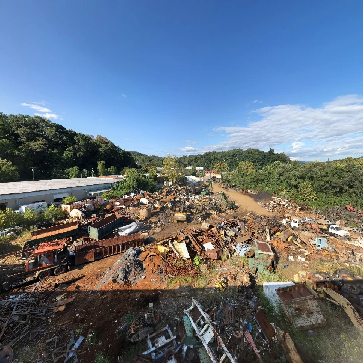 Aerial view of Biltmore Iron & Metal Co. scrapyard.