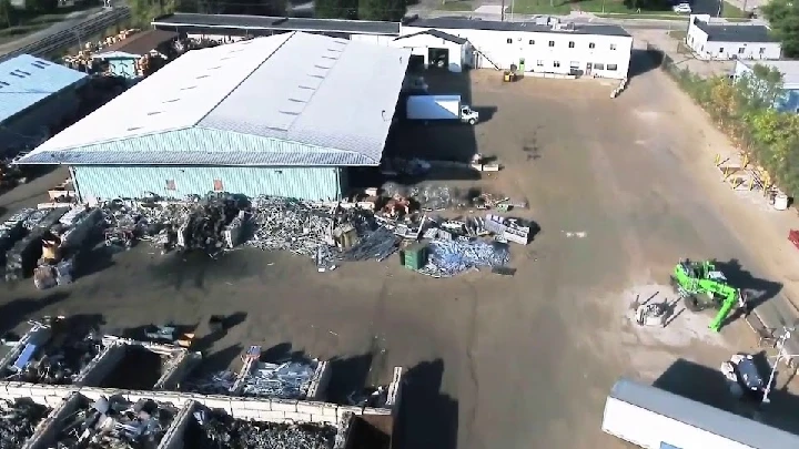 Aerial view of Junk Cars Lansing facility.