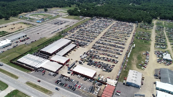 Aerial view of Veldman's Auto Parts facility.