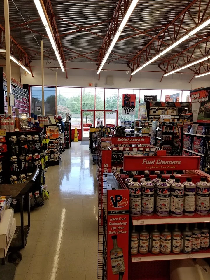 AutoZone store interior showcasing automotive products.