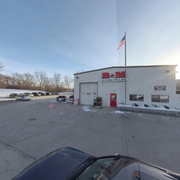 B&M Auto Sales & Parts, Inc. building exterior view.