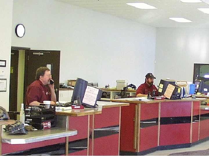 Employees at A-1 Auto Recyclers' reception area.