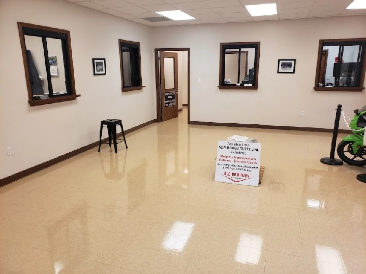 Interior view of Old Dominion Auto Salvage office.