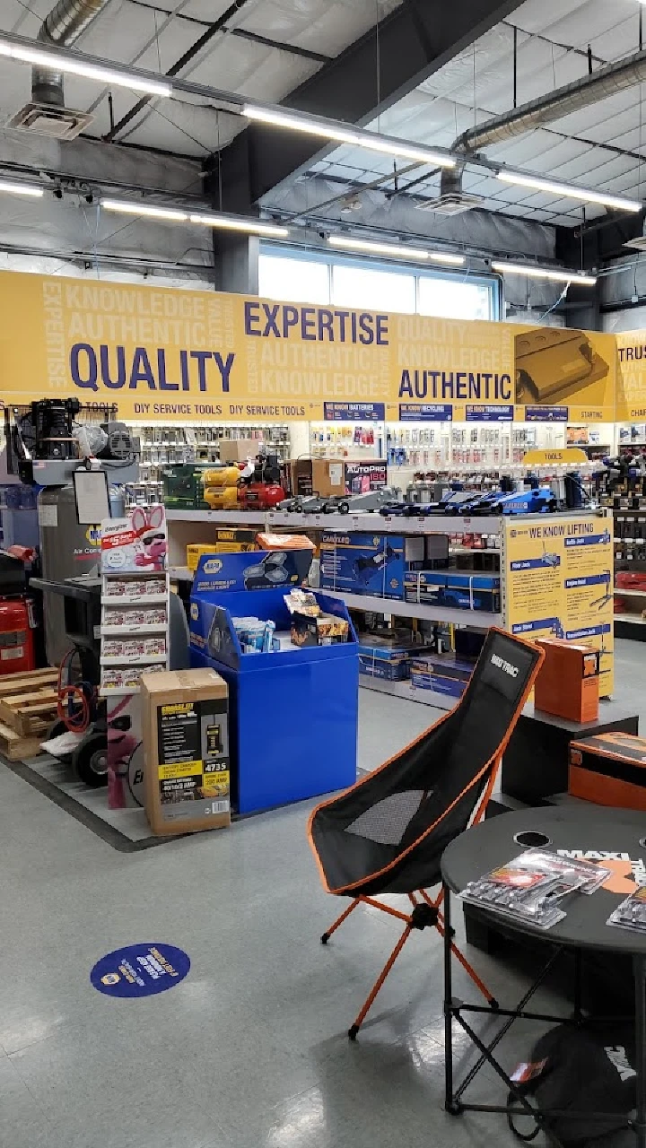 NAPA Auto Parts store showcasing tools and equipment.