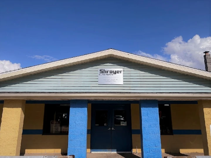 Shroyer's Auto Parts storefront view.