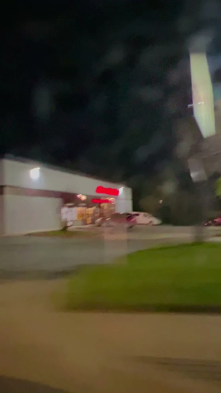 Advance Auto Parts store at night.