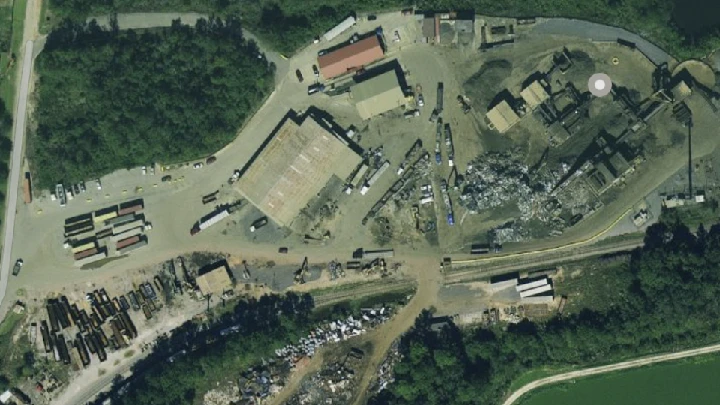 Aerial view of SA Recycling facility.