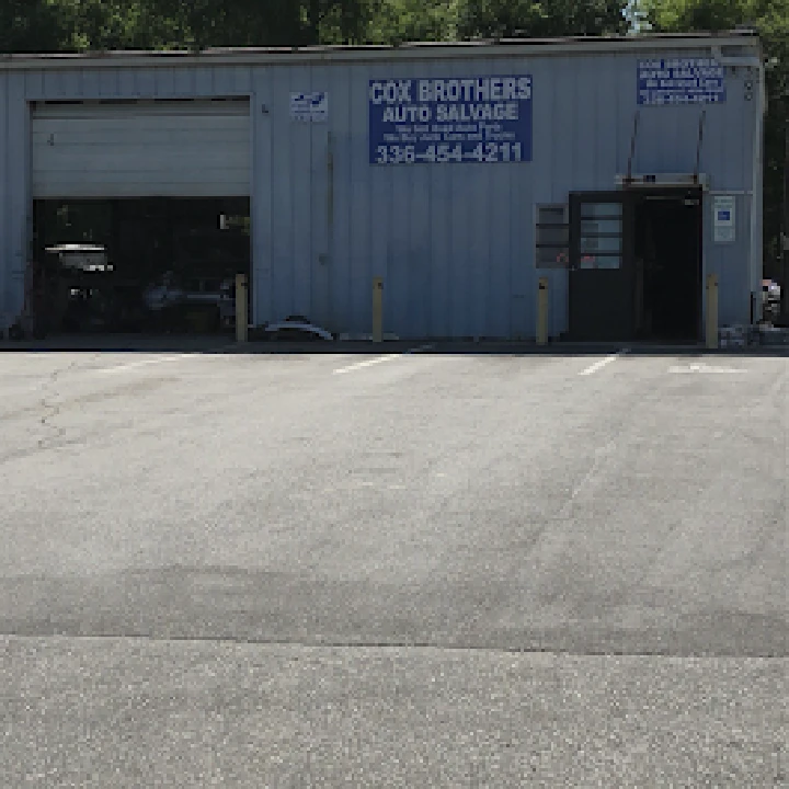 Cox Brothers Auto Salvage building exterior.