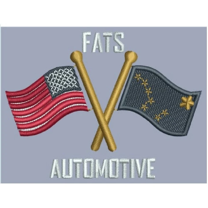 F.A.T.S. Automotive logo with crossed flags.