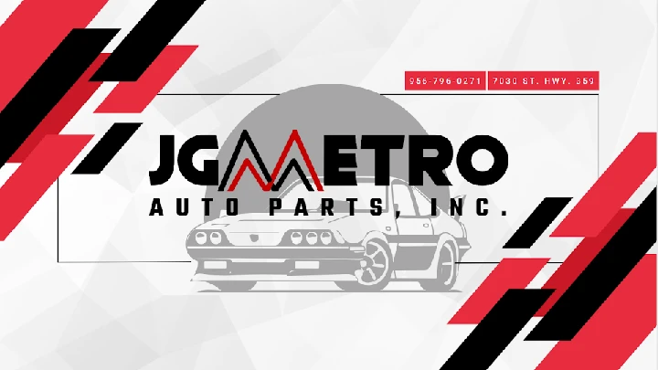 JG Metro Auto Parts, Inc. logo and contact info.