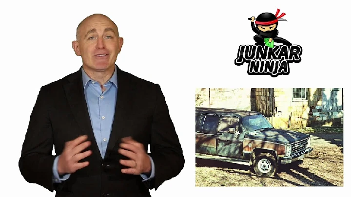 Man promoting Cash For Junk Cars Ninja service.