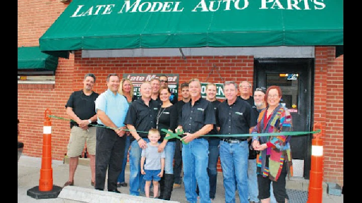 Ribbon-cutting ceremony at Late Model Auto Parts.