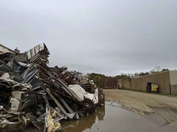 Scrap metal piles at J. Trockman & Sons, Inc.