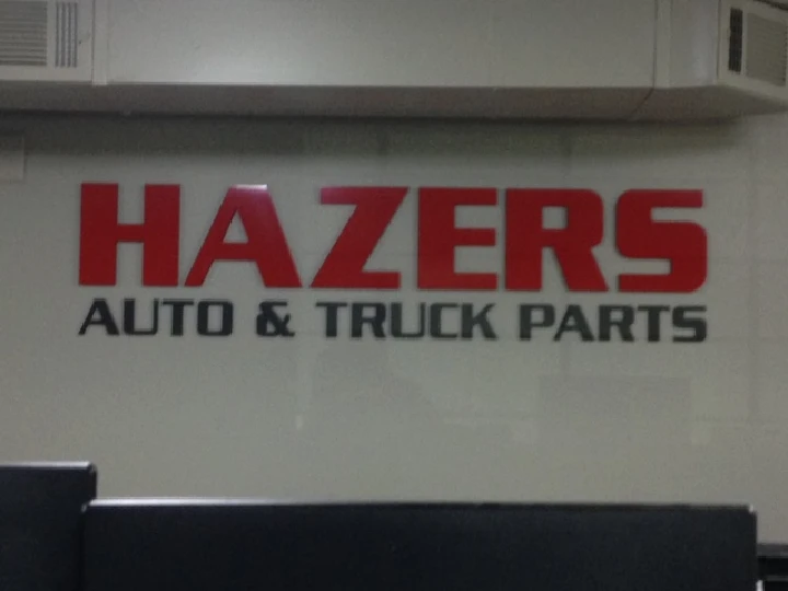 Signage for Hazers Auto & Truck Parts.