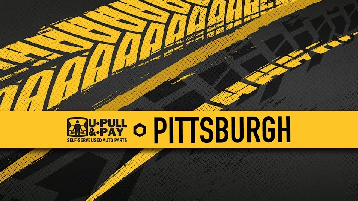 U-Pull-&-Pay Pittsburgh logo and tire tracks design.