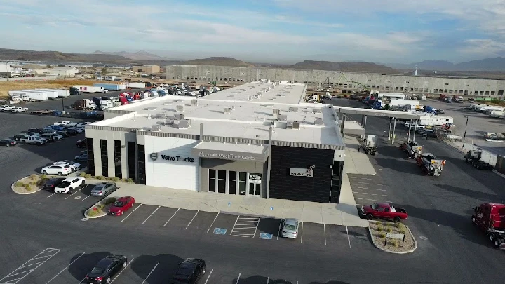 Valley truck center with parking and cargo trucks.