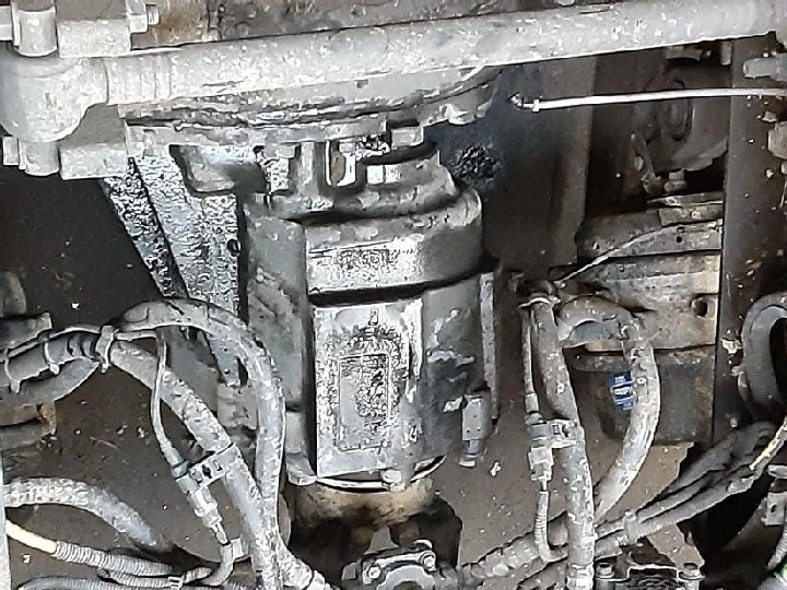 Close-up of a truck's mechanical component.