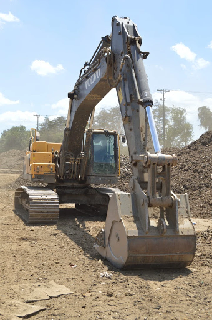 Excavator on a construction site.