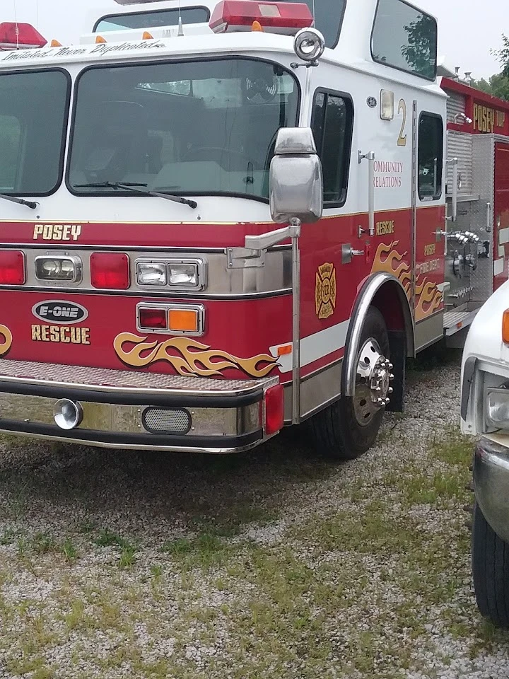 Fire rescue vehicle with red and silver design.