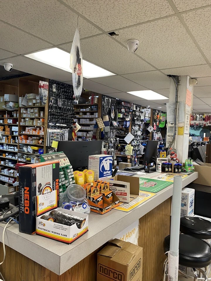 Interior of The Parts Store with various tools displayed.