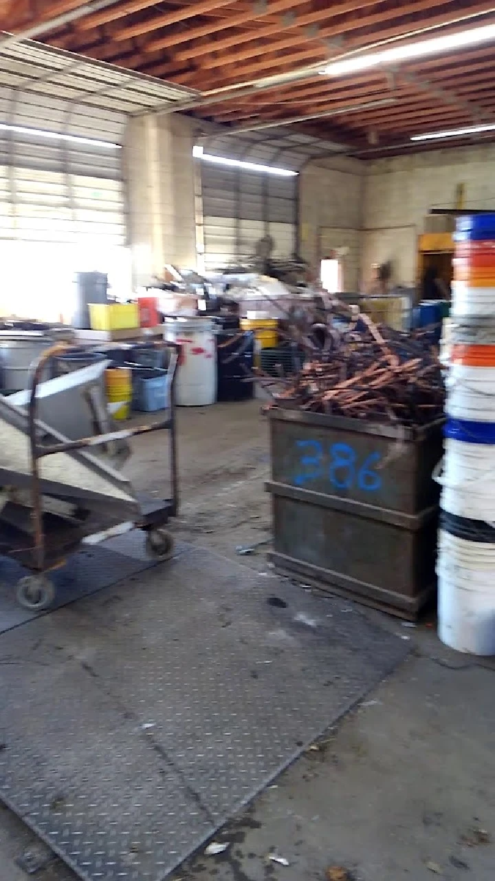 Interior view of Brevard Metal Recycling facility.