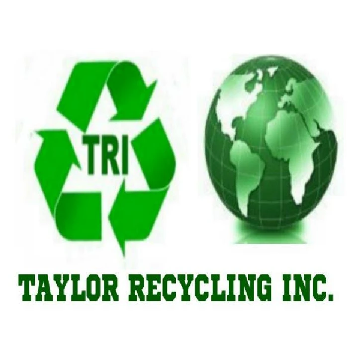 Logo of Taylor Recycling, Inc. with recycling symbol.