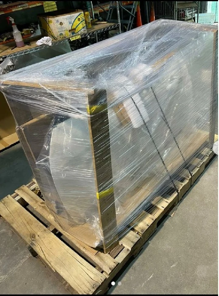 Pallet wrapped for shipping at American Auto Export.