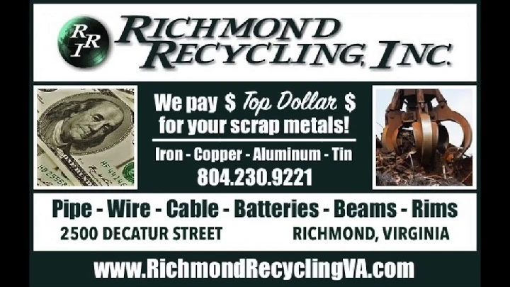 Richmond Recycling Inc. offers top dollar for metals.