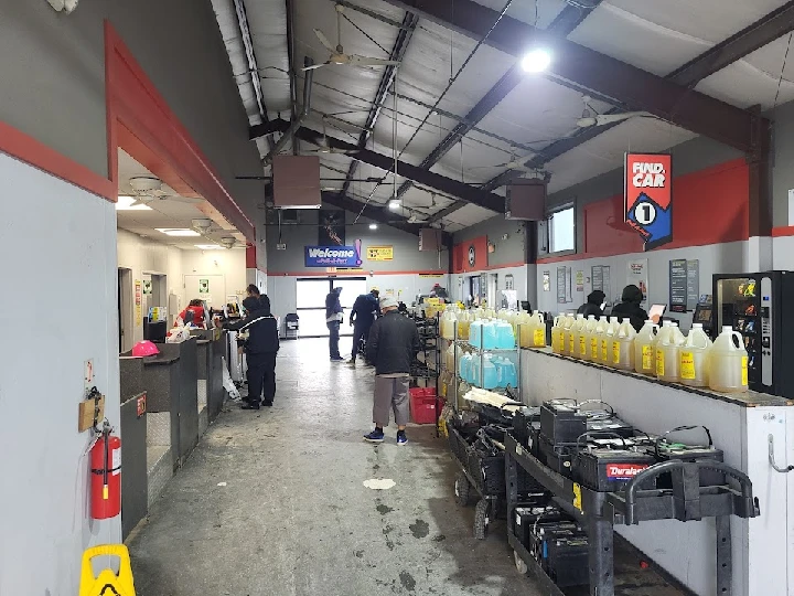 Service area inside Pull-A-Part facility.