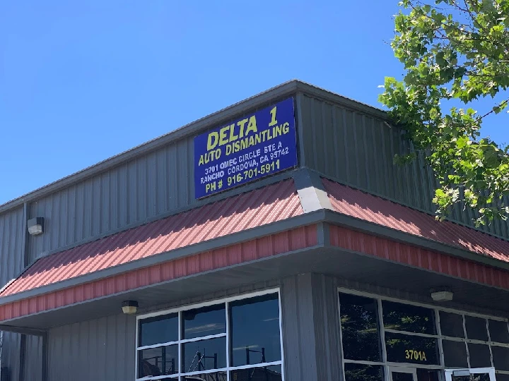 Sign for Delta 1 Auto Dismantling building.