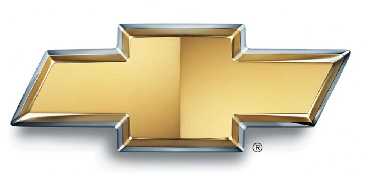 Chevrolet logo in gold and silver colors.