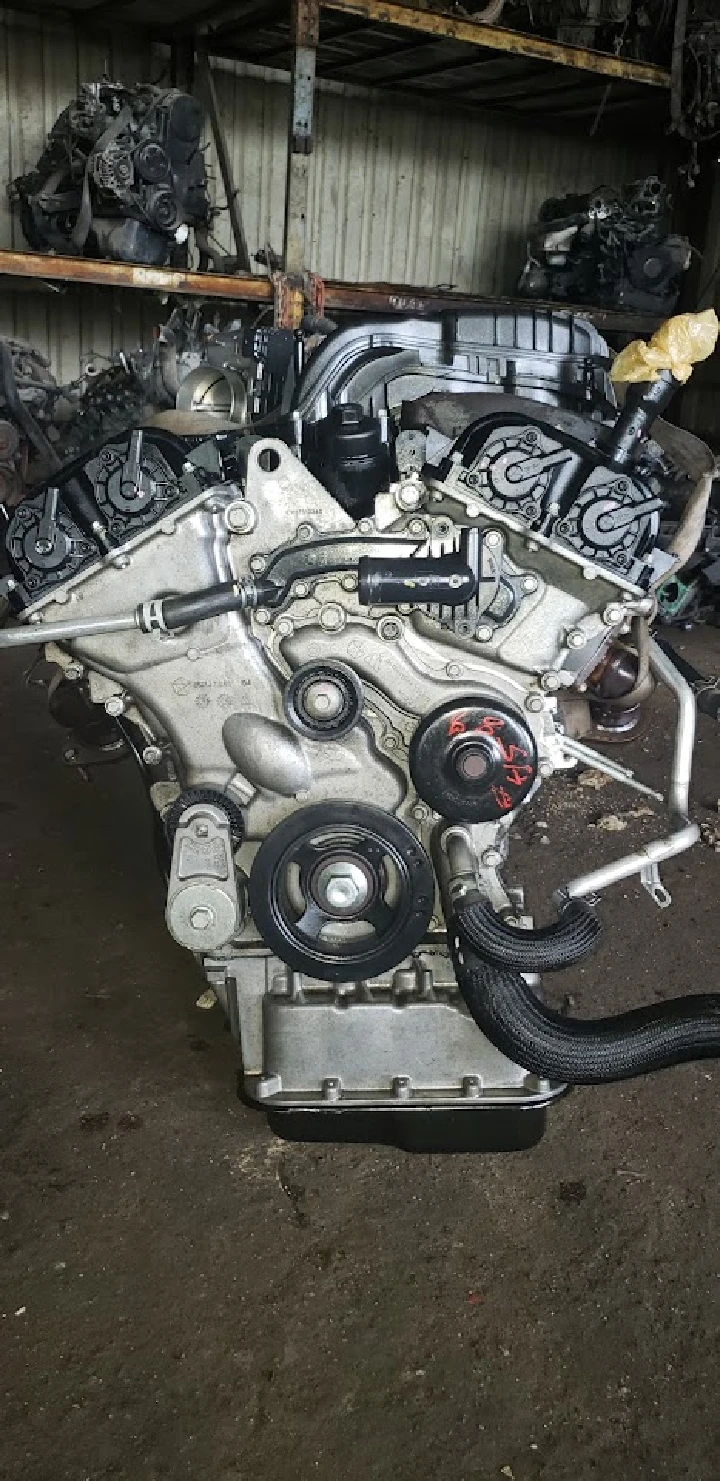 Engine on display at Homestead Auto Salvage.