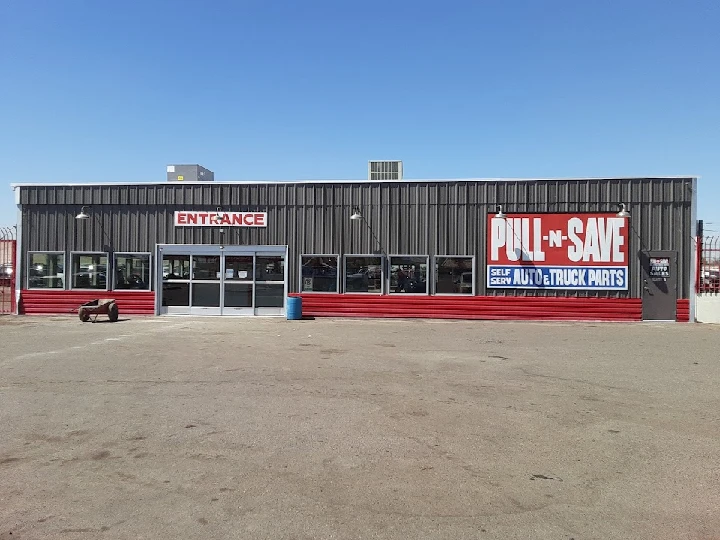 Exterior of Pull N Save North auto parts store.