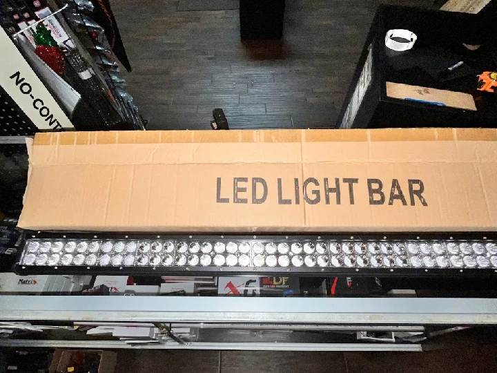 LED light bar displayed in a retail setting.