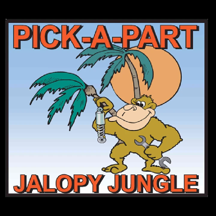 Logo featuring a cartoon gorilla and palm trees.