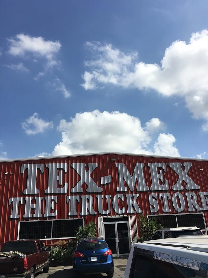 Tex-Mex Auto Salvage truck store exterior view.