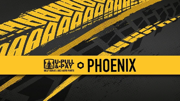 U-Pull-&-Pay Phoenix logo and tire marks.