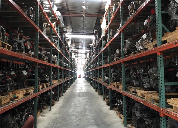 Auto parts storage facility at Tapatio Recycling.