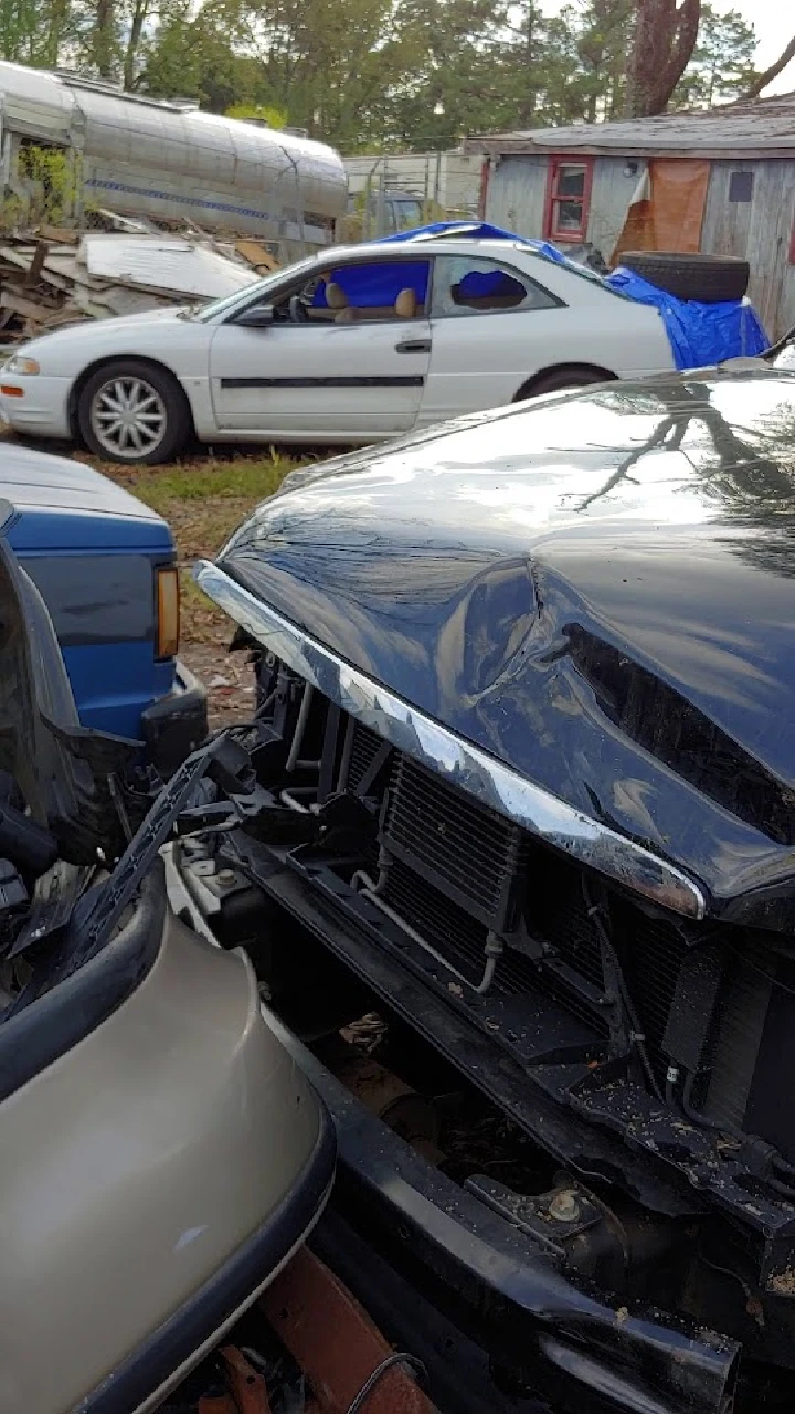 Damaged cars at Josea's Salvage Yard.